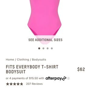 Skims fits everybody neon orchid bodysuit (small)